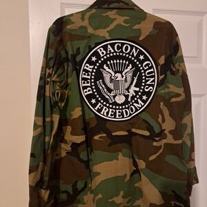 MILITARY ARMY CAMO JACKET Repurposed